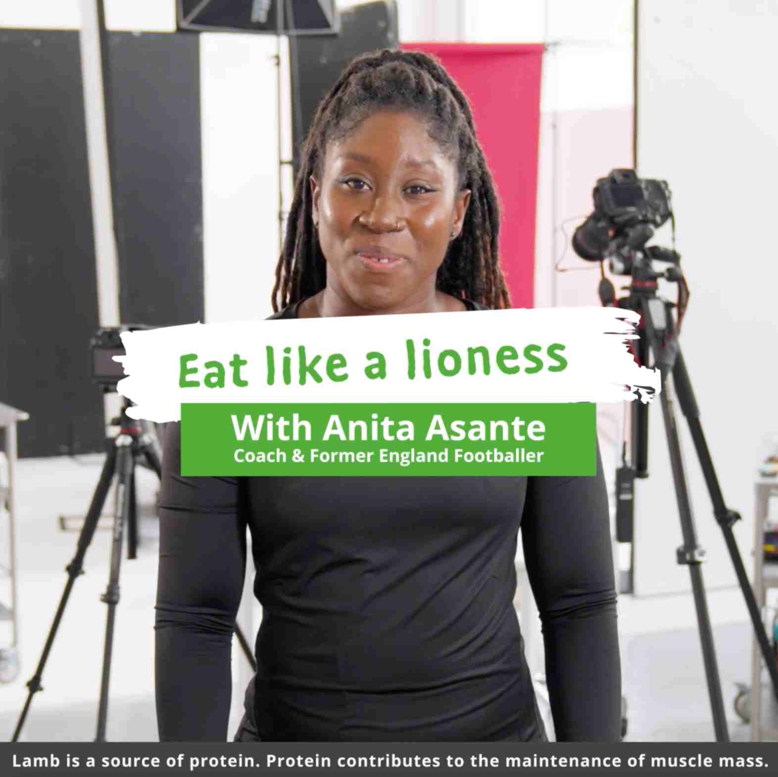Anita Asante eat like a lioness campaign social media front frame